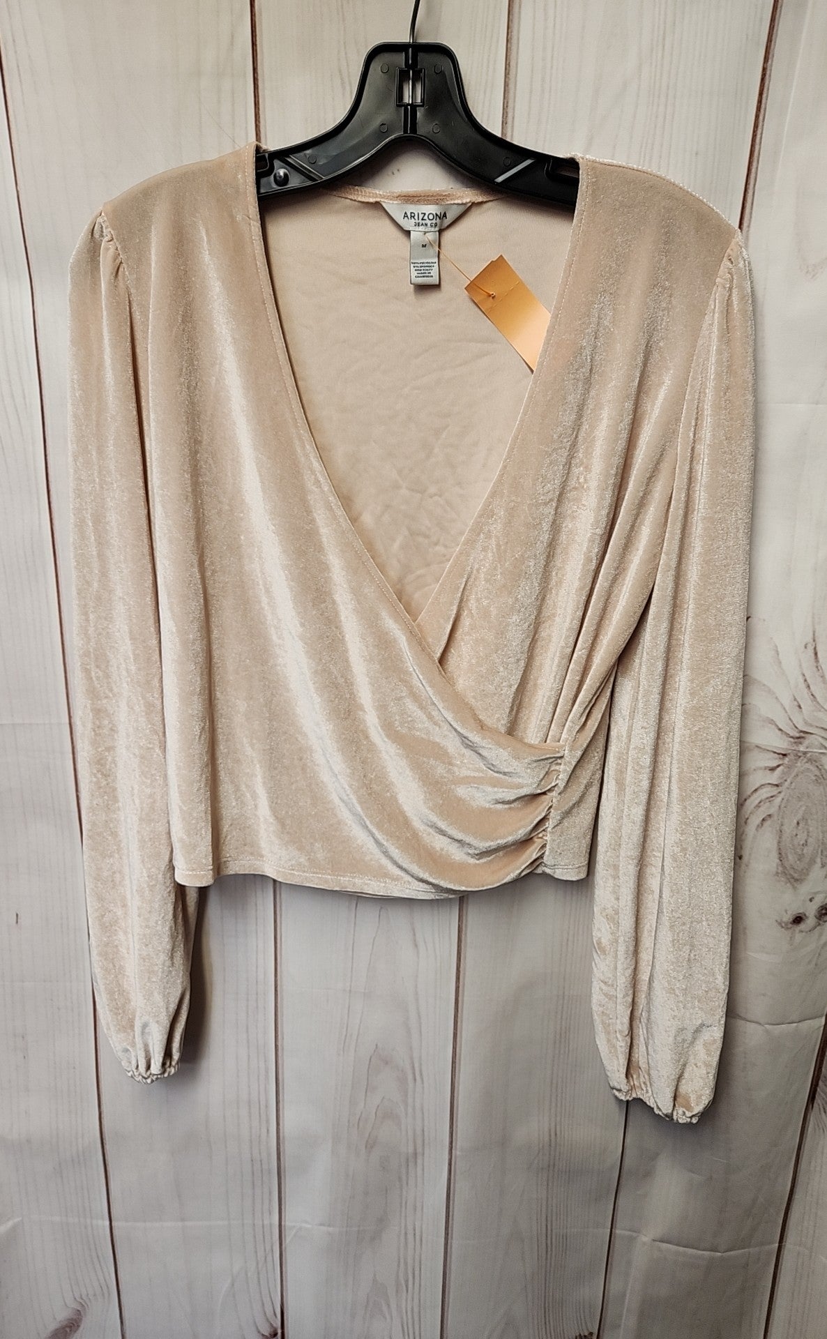 Arizona Women's Size M Pale Pink Long Sleeve Top