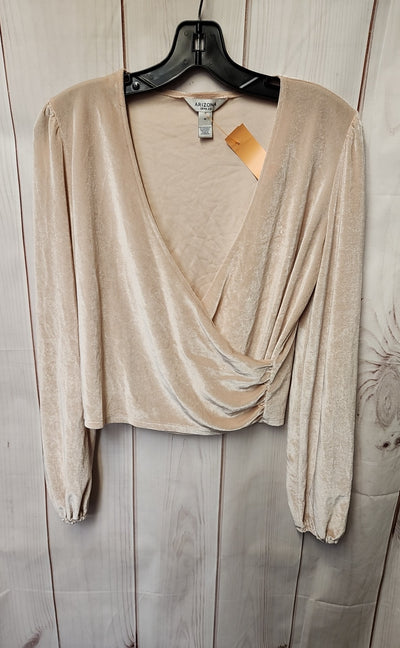 Arizona Women's Size M Pale Pink Long Sleeve Top