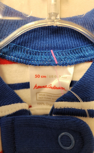 NWT Hanna Andersson Boy's Size 0-3 Months White Bodysuit