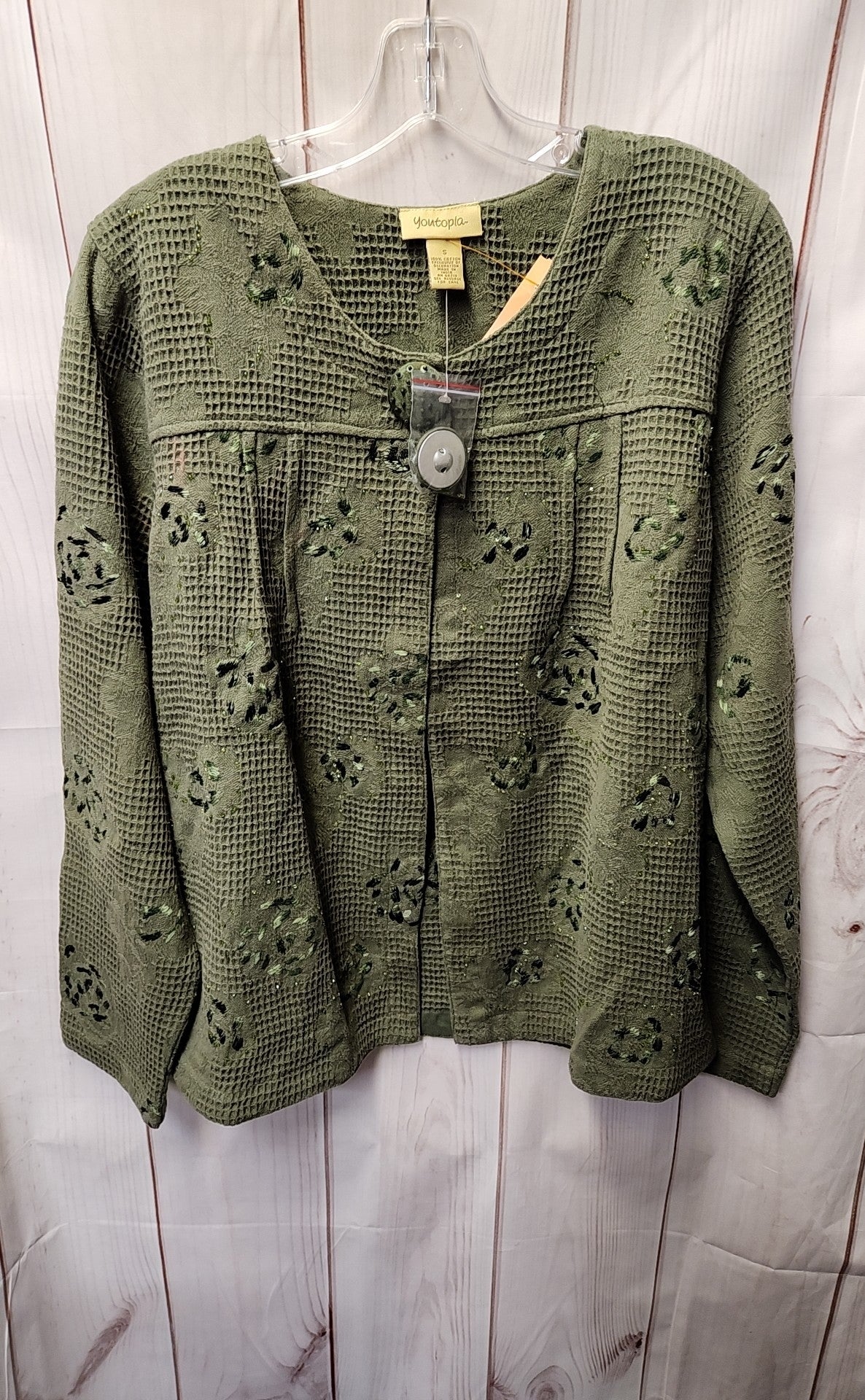 Youtopia Women's Size S Green Cardigan