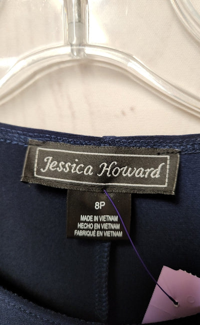 Jessica Howard Women's Size 8 Petite Navy Dress Set