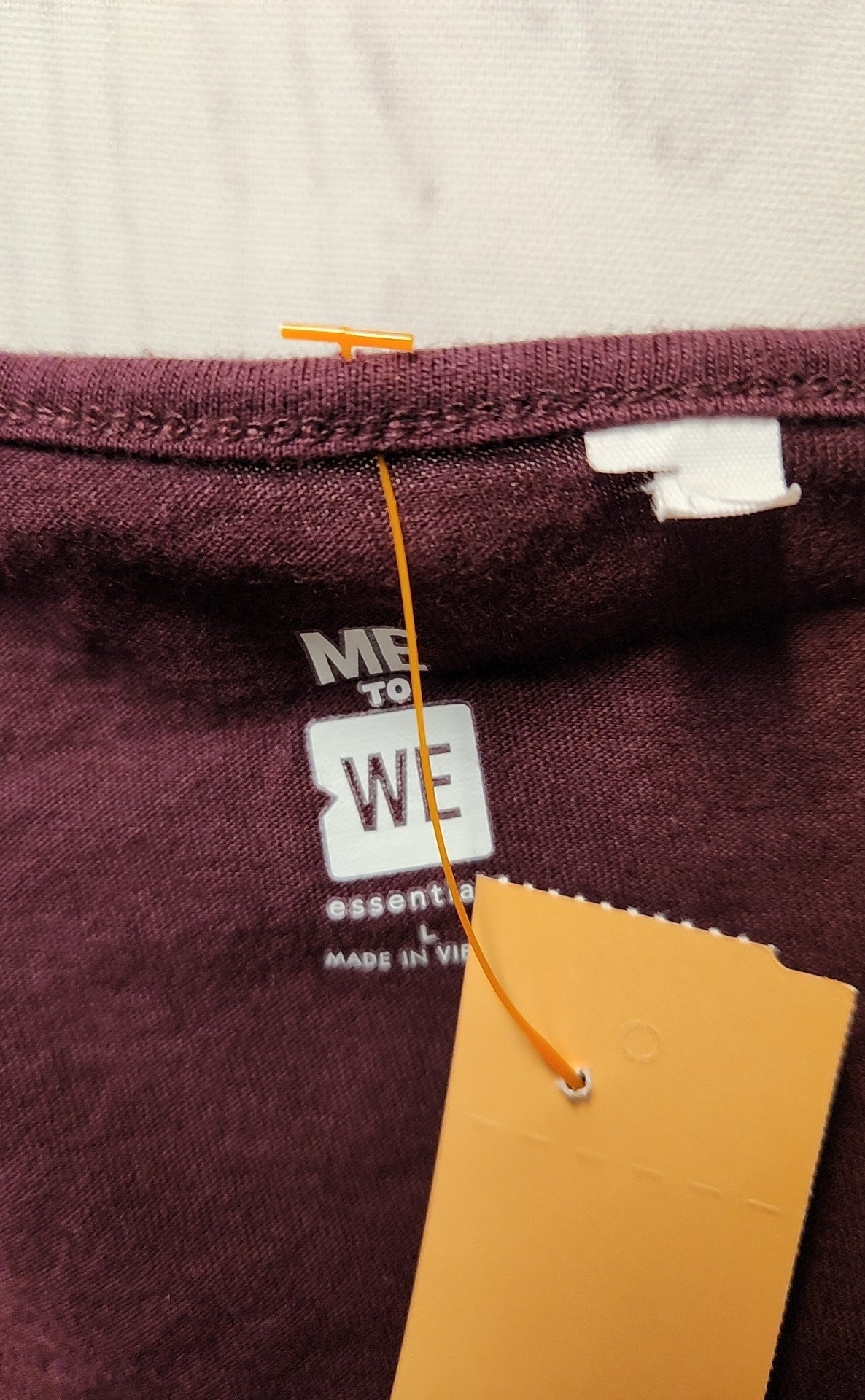 Me to We Women's Size L Maroon Long Sleeve Top