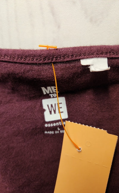 Me to We Women's Size L Maroon Long Sleeve Top