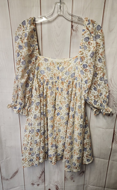 Storia Women's Size S White Floral Dress