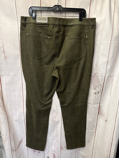 Chico's Women's Size 3 = US 16 Green Pants