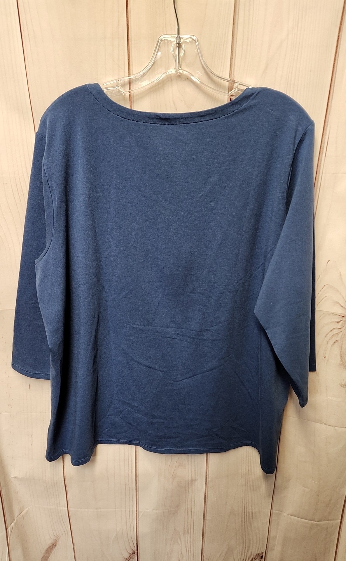J Jill Women's Size XL Blue 3/4 Sleeve Top