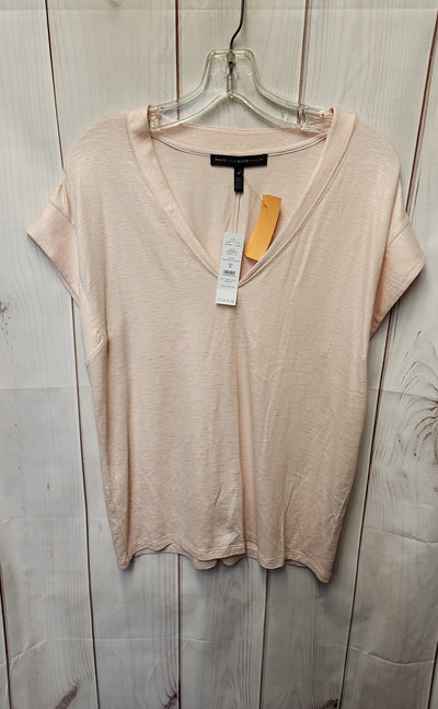NWT White House Black Market Women's Size M Pink Short Sleeve Top