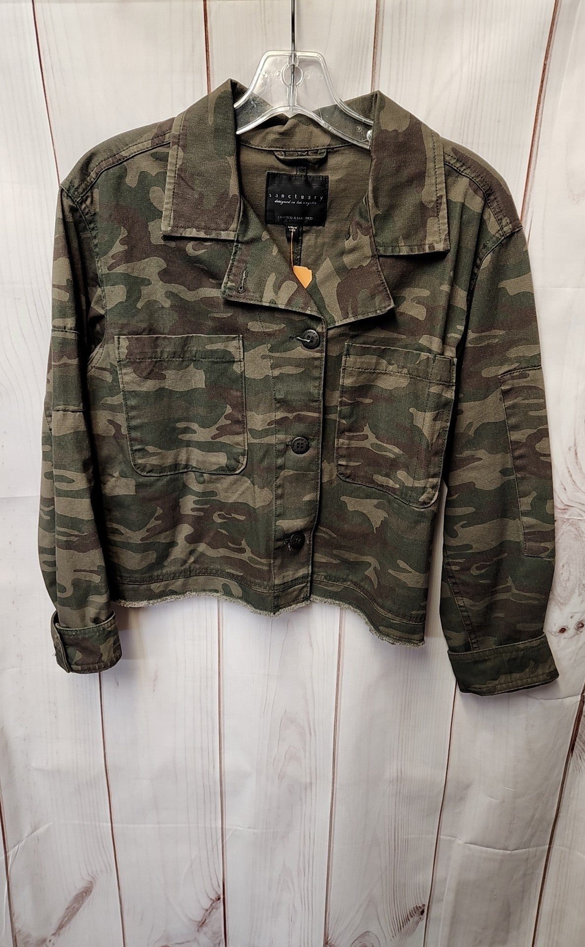 Sanctuary Women's Size S Green Camo Jacket