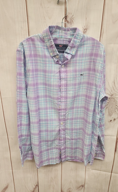 Vineyard Vines Boy's Size 16 Purple Shirt