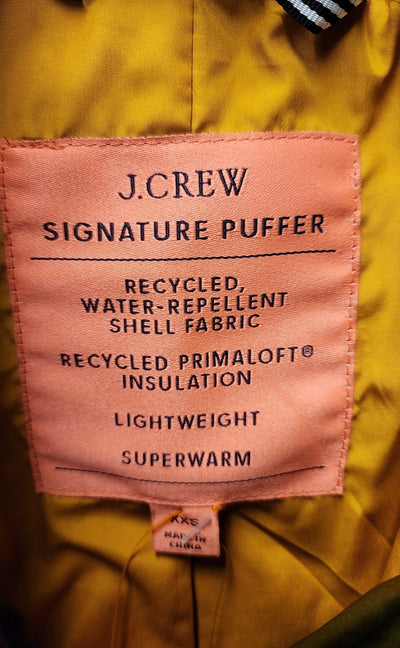 J Crew Women's Size XXS Olive Green Coat