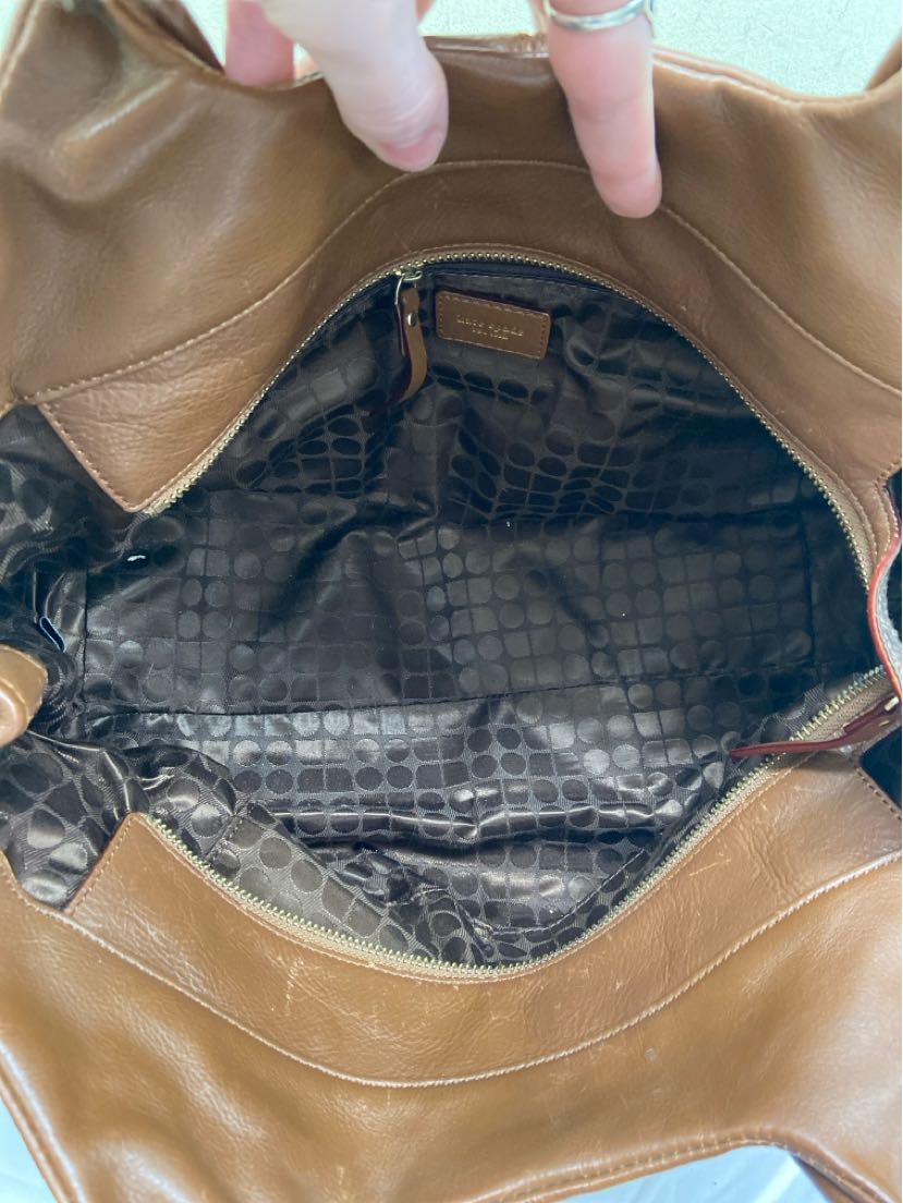 Kate Spade Stevie Brown Leather Shoulder Purse Bag