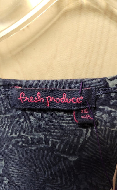 Fresh Produce Women's Size XXL Blue Short Sleeve Top