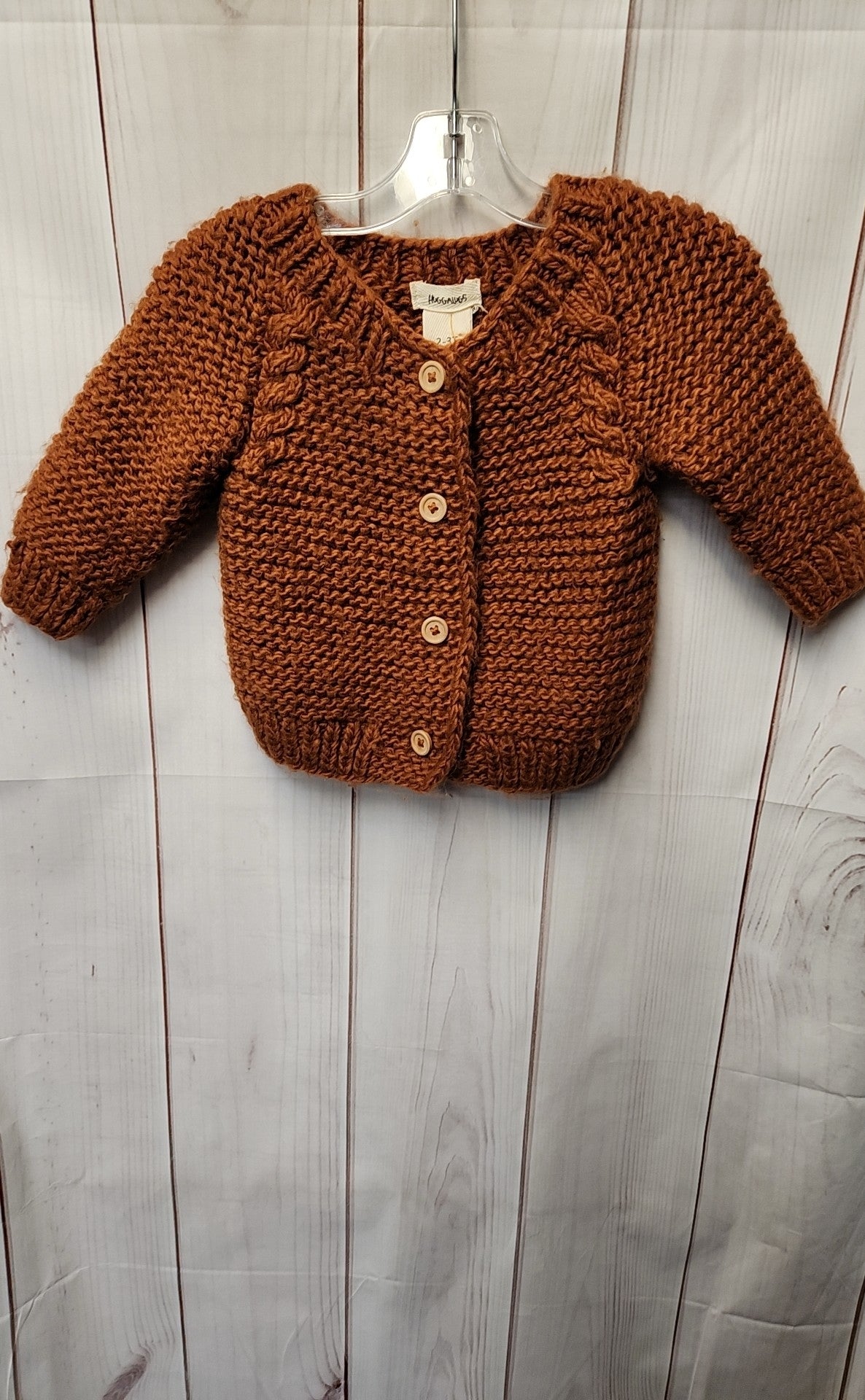 Huggalugs Girl's Size 2/3 Brown Sweater