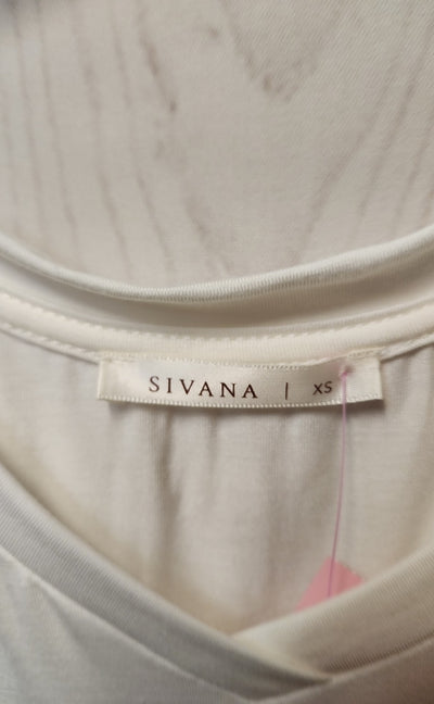 Sivana Women's Size XS White Short Sleeve Top