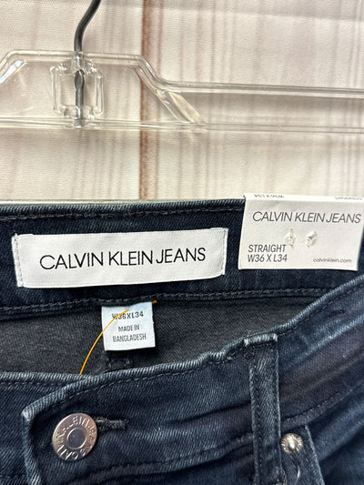 NWT Calvin Klein Men's Size 36x34 Blue Jeans Straight