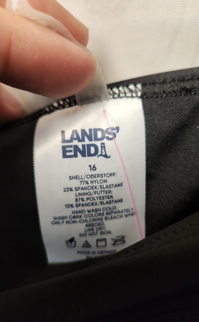 NWT Lands End Women's Size 16 Black Swim Bottom