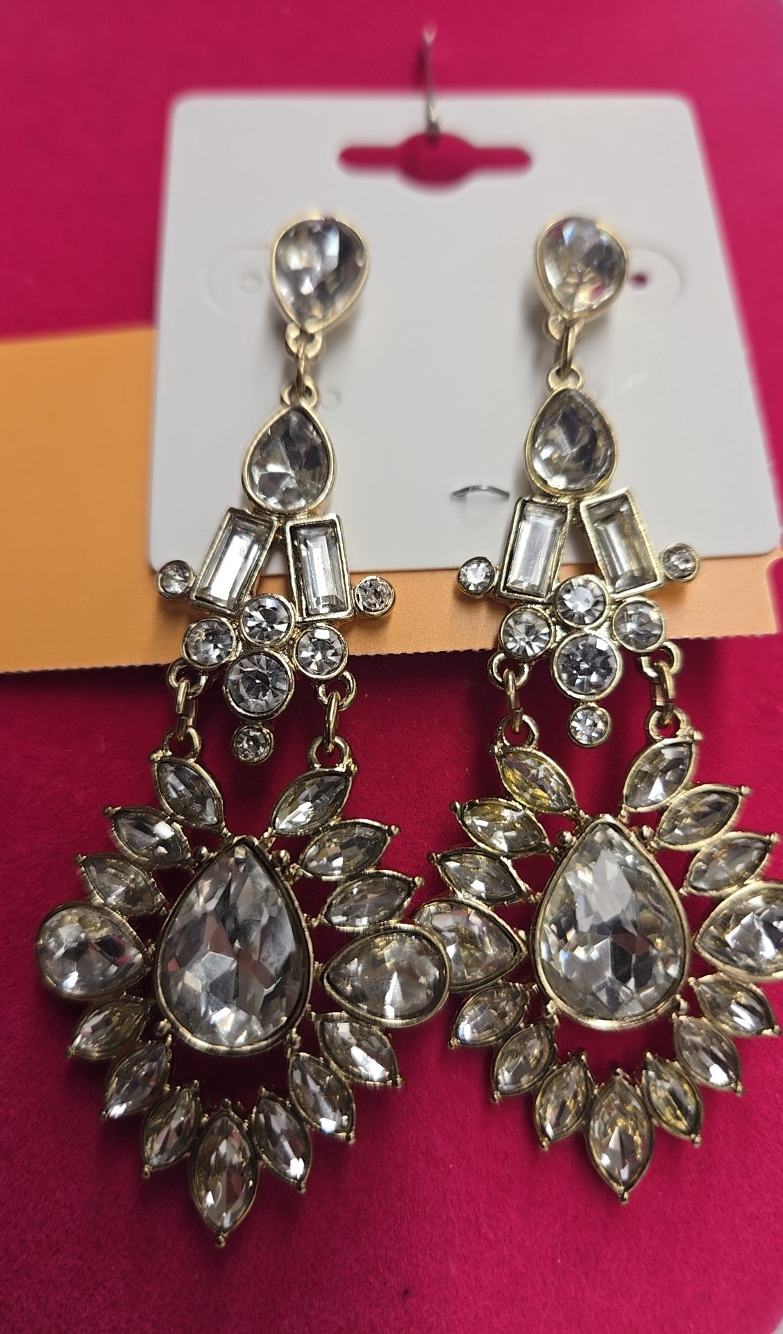 Gold Rhinestone Earrings