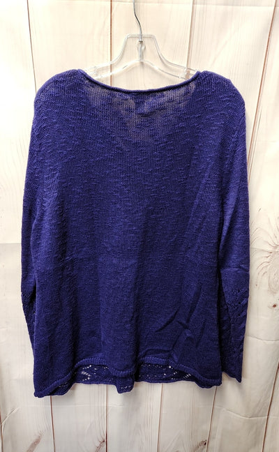 NWT Chico's Women's Size 3 = US XL Purple Sweater