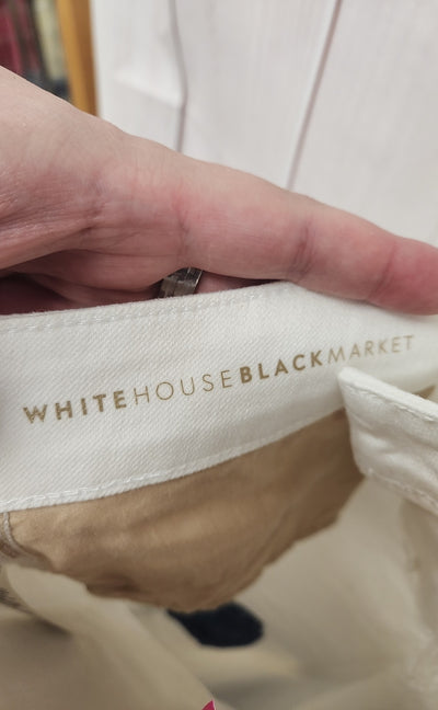 White House Black Market Women's Size 4 The Mid Rise Straight White Jeans NWT