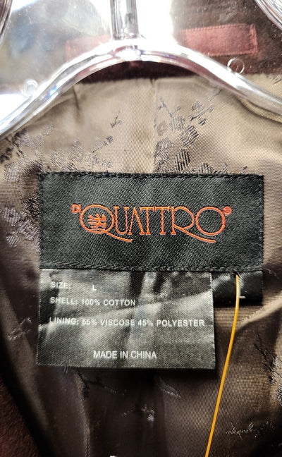 Di Quattro Men's Size L Burgundy Velour Sport Coat