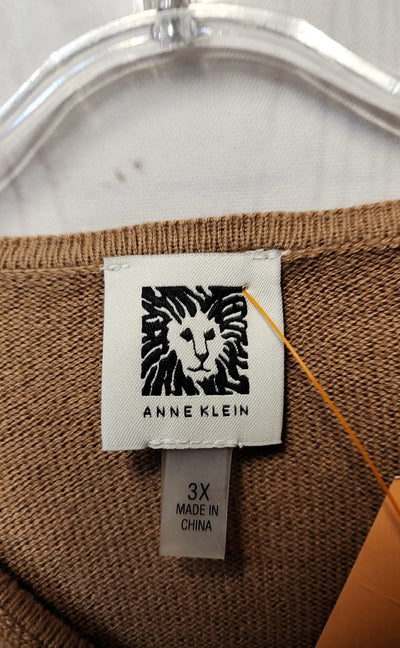 Anne Klein Women's Size 3X Tan Sweater