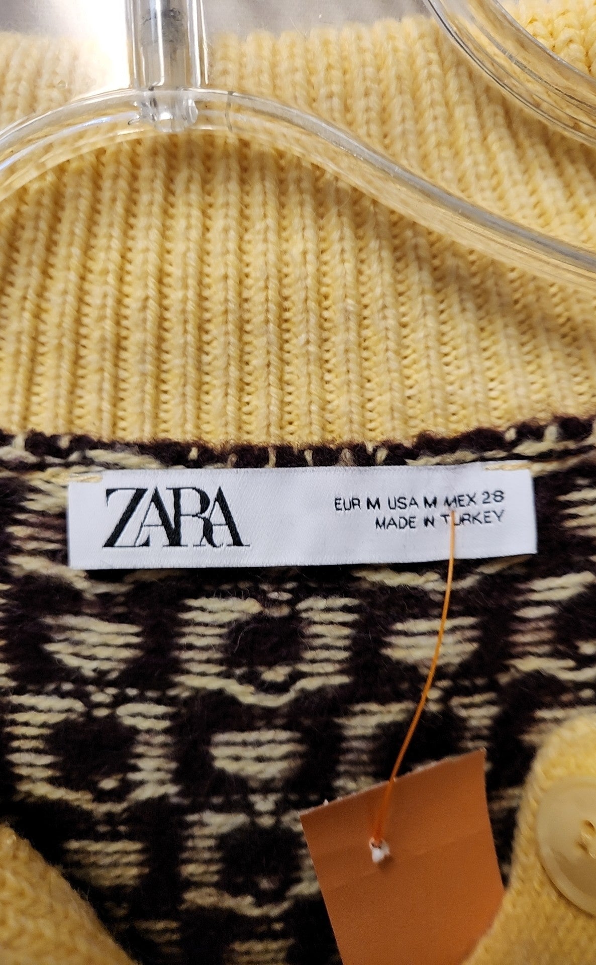 Zara Women's Size M Yellow Cardigan