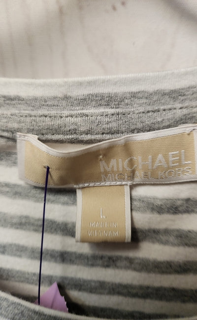 Michael Kors Women's Size L White & Gray Dress