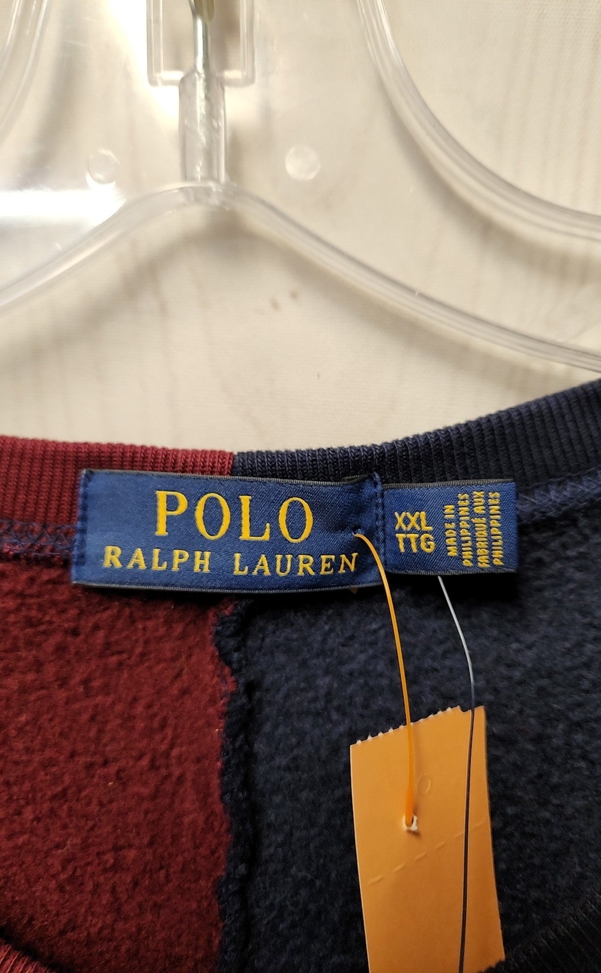 NWT Polo Ralph Lauren Men's Size XXL Navy & Maroon P 67 Varsity Wing Sweatshirt