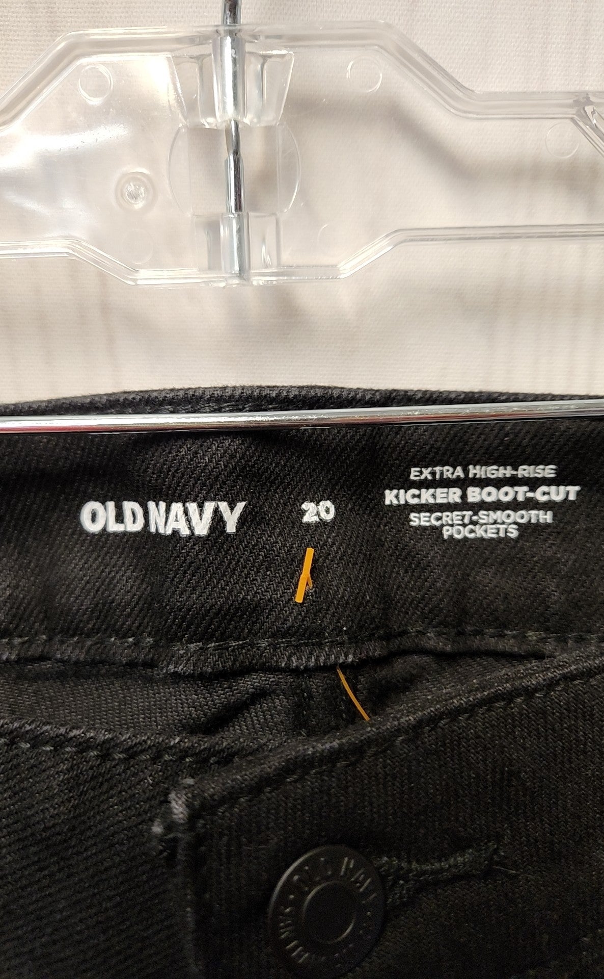 Old Navy Women's Size 20 Black Jeans Extra High Rise Kicker Boot-cut