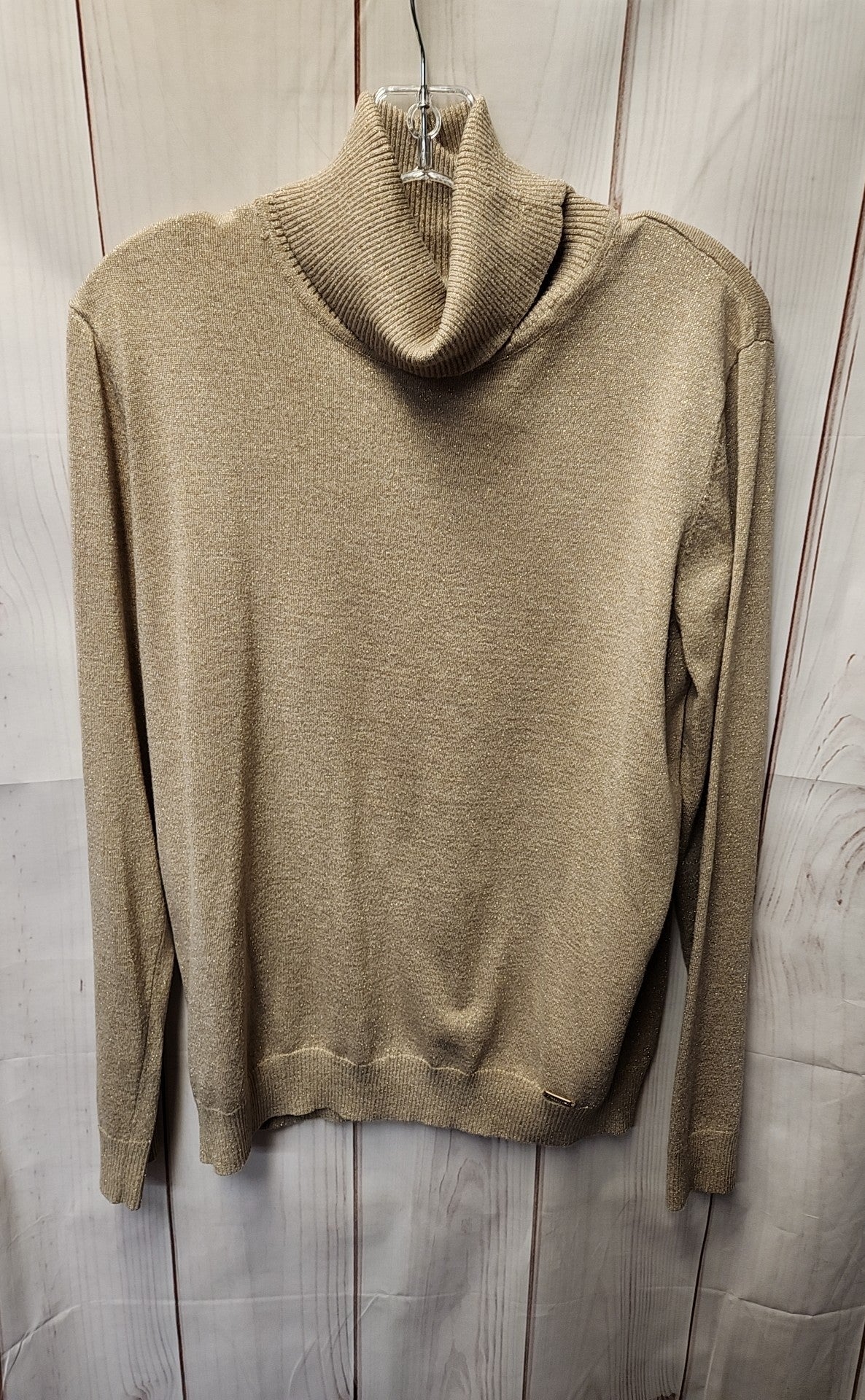 Calvin Klein Women's Size XL Beige Metallic Sweater