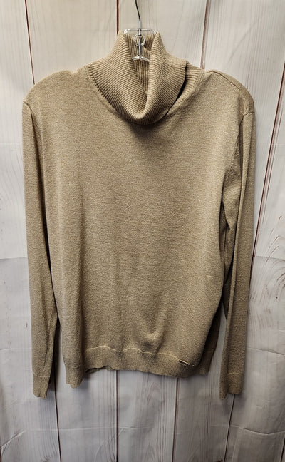 Calvin Klein Women's Size XL Beige Metallic Sweater