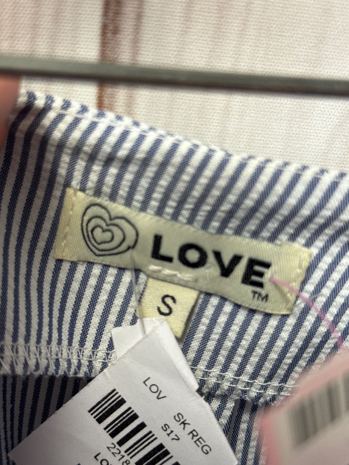 NWT Love Women's Size S Blue Skirt
