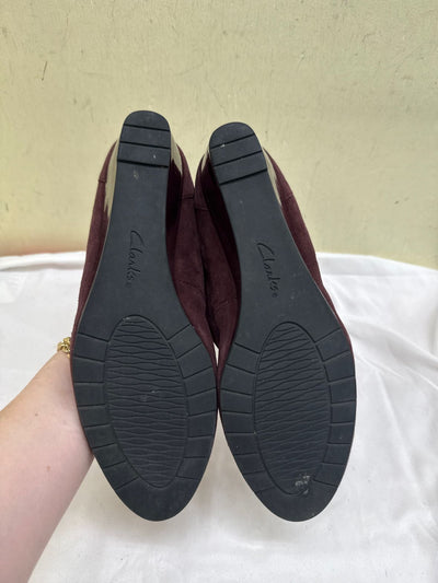 Clarks Women's Size 9-1/2 Maroon Pumps Shoes