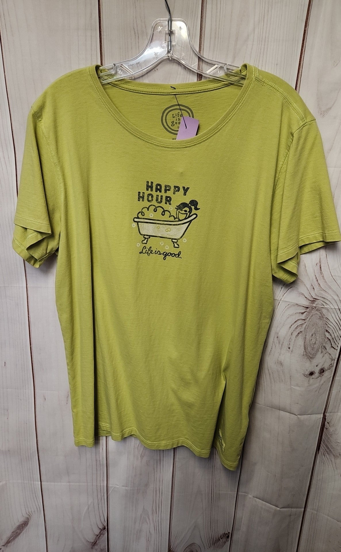 Life Is Good Women's Size XL Green Short Sleeve Top