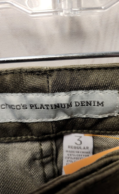 Chico's Women's Size 3 = US 16 Gray Jeans Barely Flare