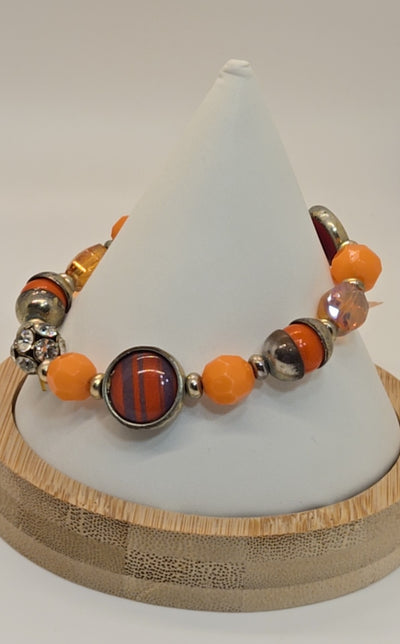 Orange Beaded Bracelet