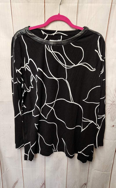 Chico's Women's Size 3 = US XL Black Long Sleeve Top