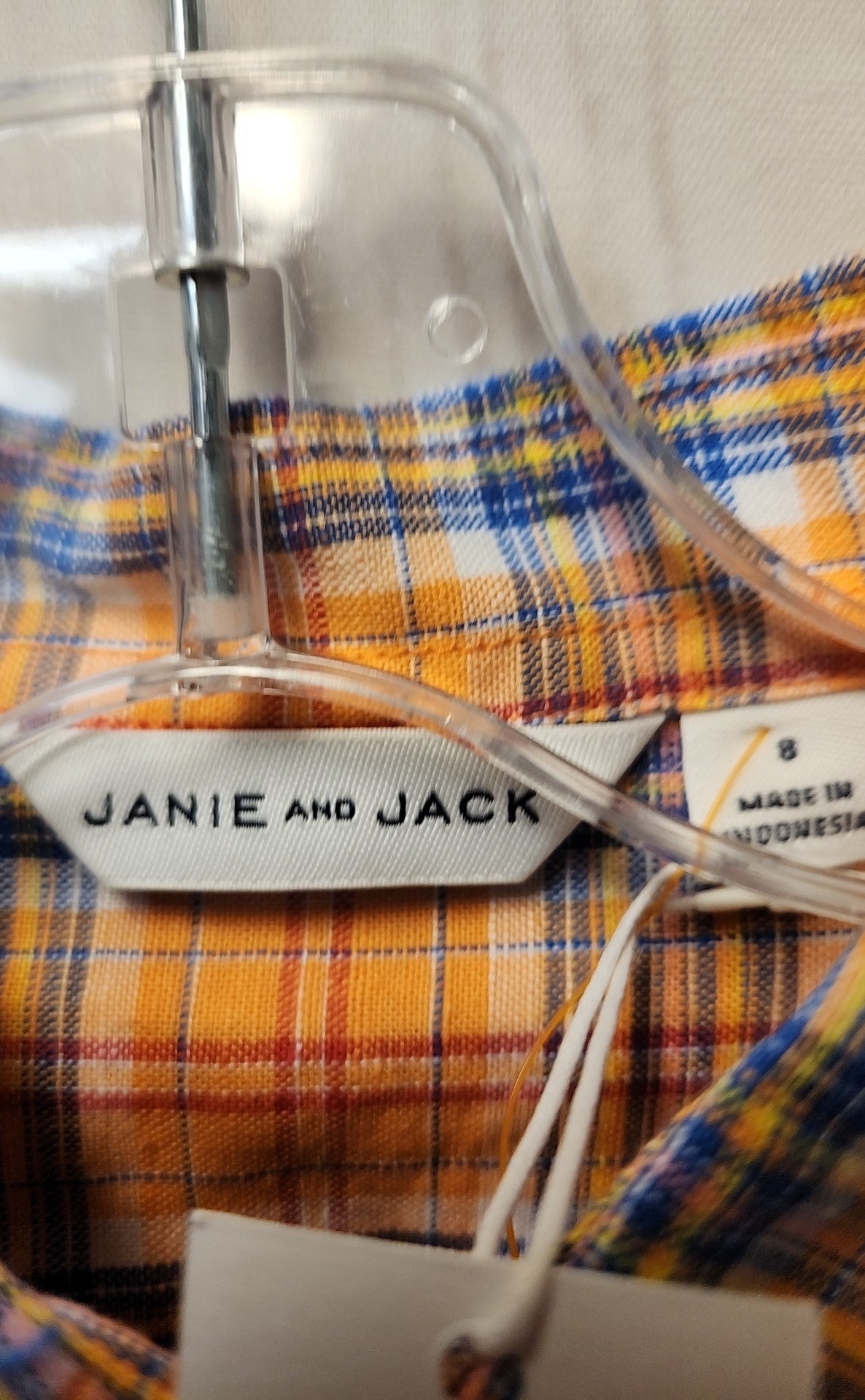 NWT Janie & Jack Boy's Size 8 Orange Shirt