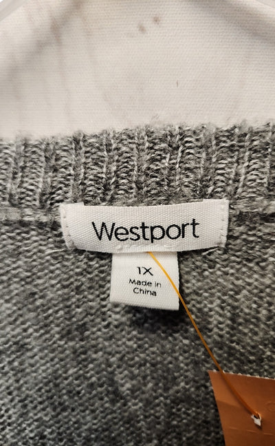 Westport Women's Size 1X Gray Sweater