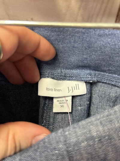J Jill Women's Size XL Blue Linen Pants