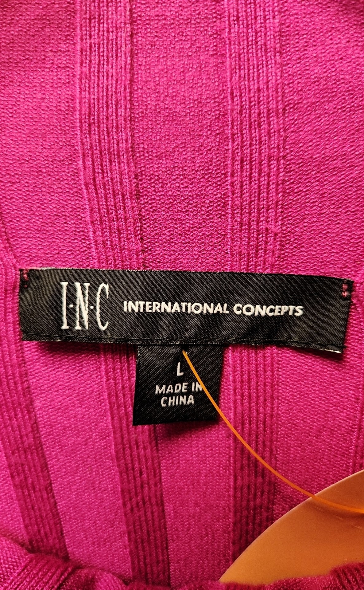 INC Women's Size L Pink Long Sleeve Top