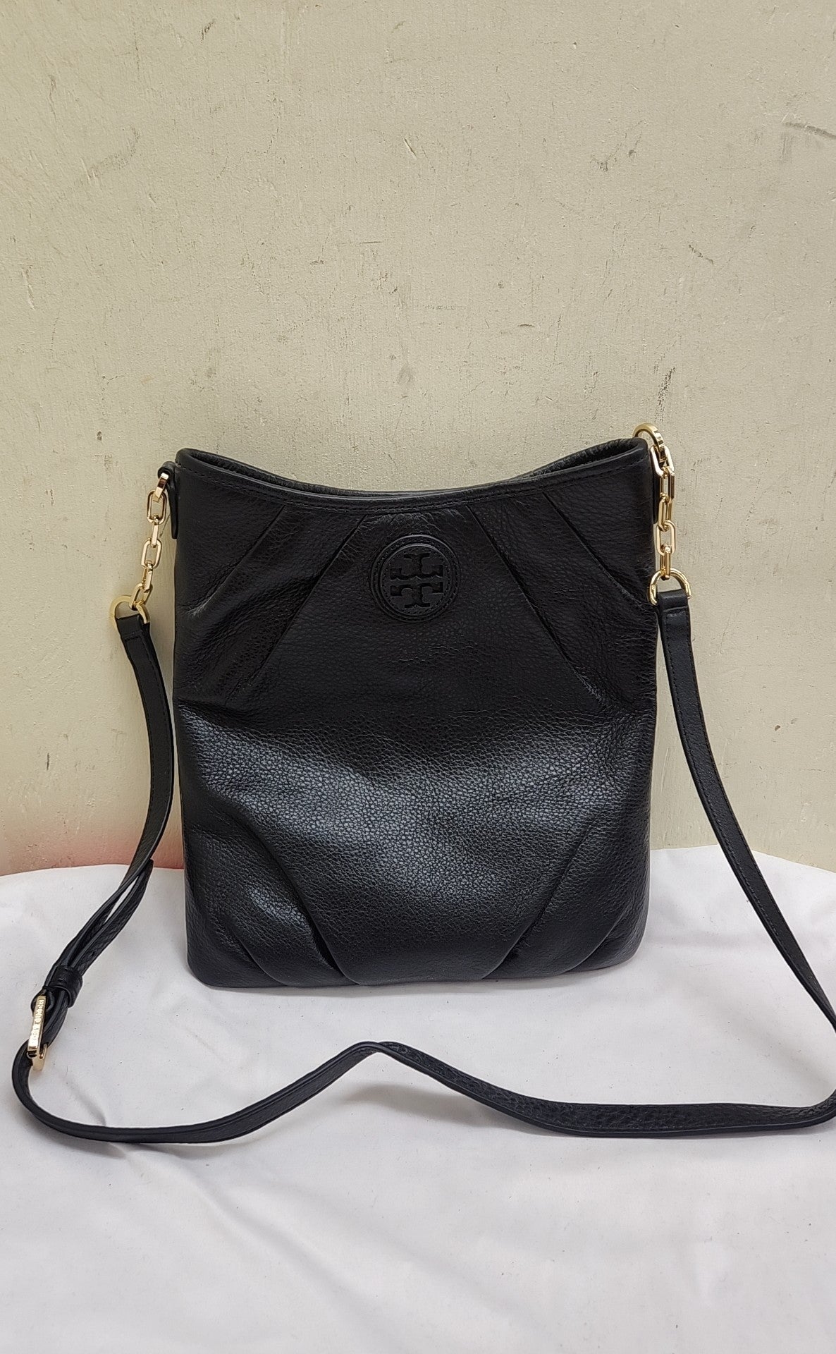 Tory Burch Black Leather Crossbody Purse Bag