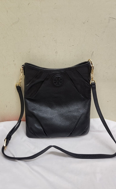 Tory Burch Black Leather Crossbody Purse Bag