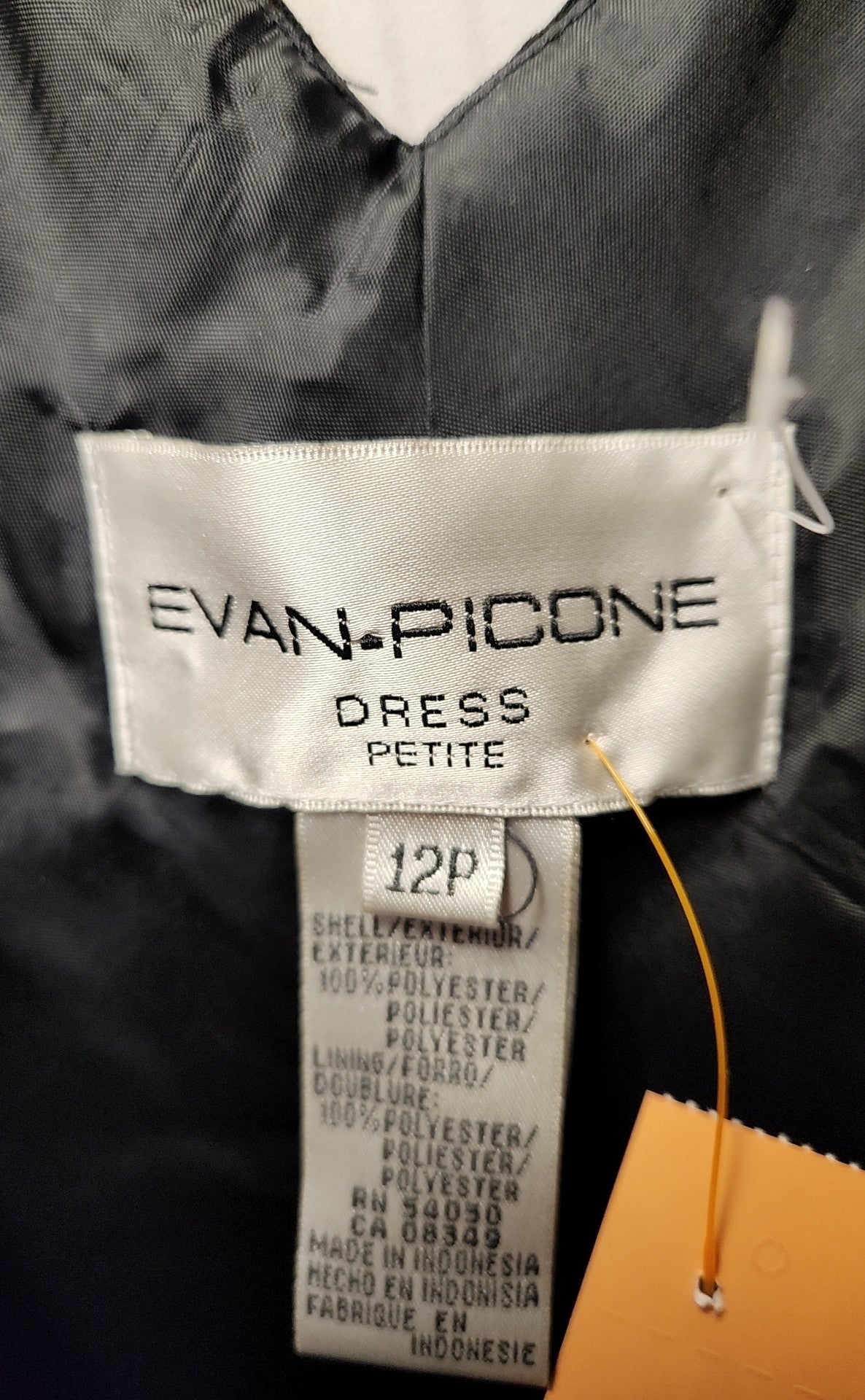 Evan Picone Women's Size 12 Petite Black Dress