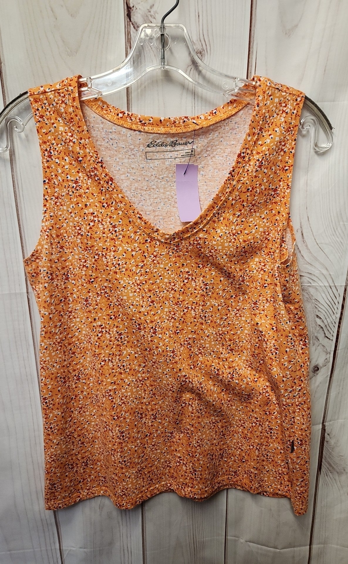 Eddie Bauer Women's Size M Orange Sleeveless Top
