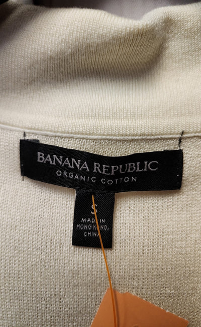 Banana Republic Women's Size S Cream Short Sleeve Top