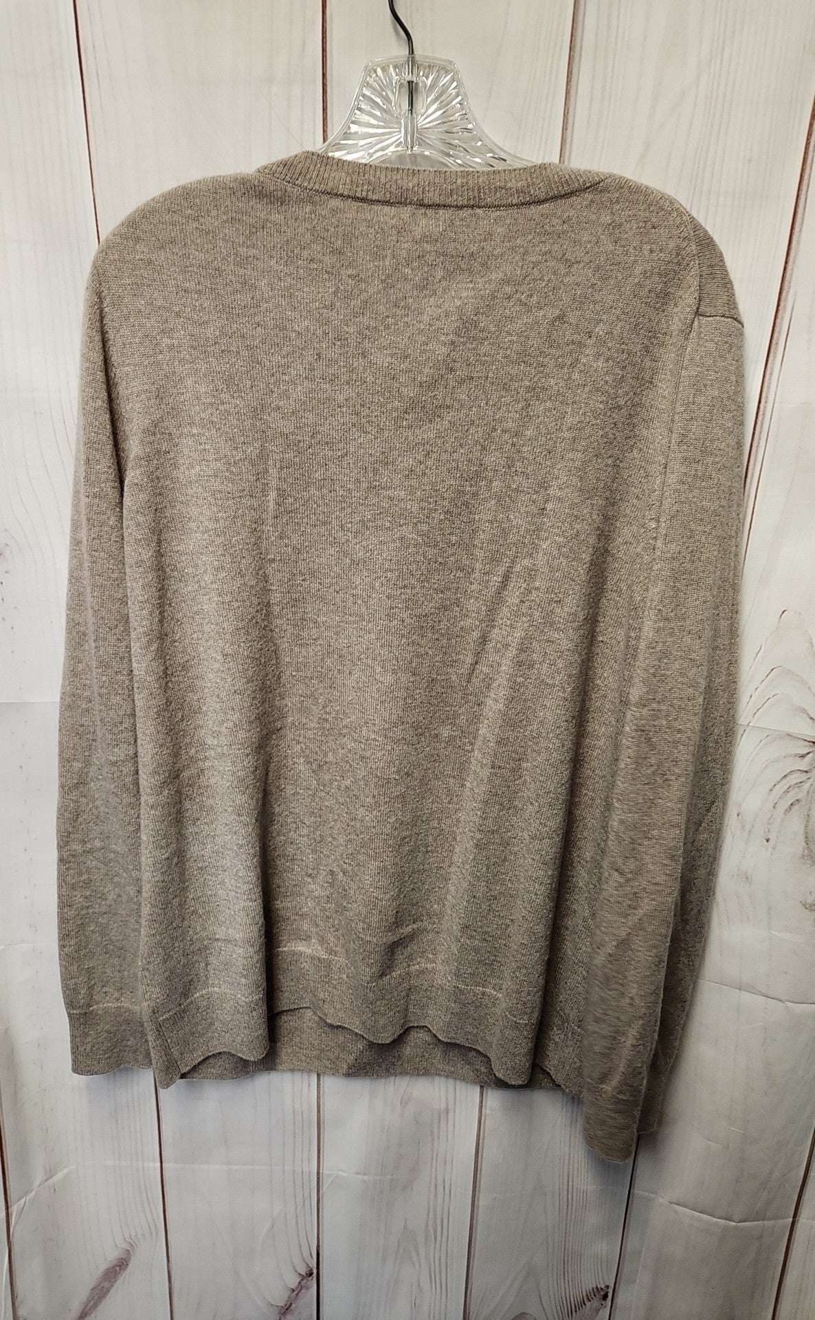 Hilary Radley Women's Size XL Brown Cashmere Sweater