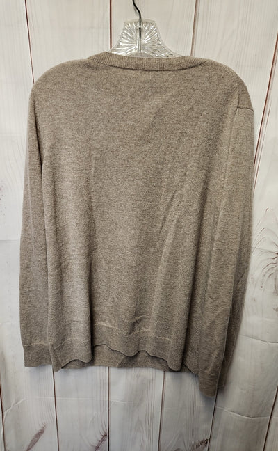 Hilary Radley Women's Size XL Brown Cashmere Sweater