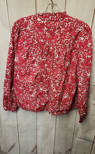 J Crew Women's Size XS Pink Floral Long Sleeve Top