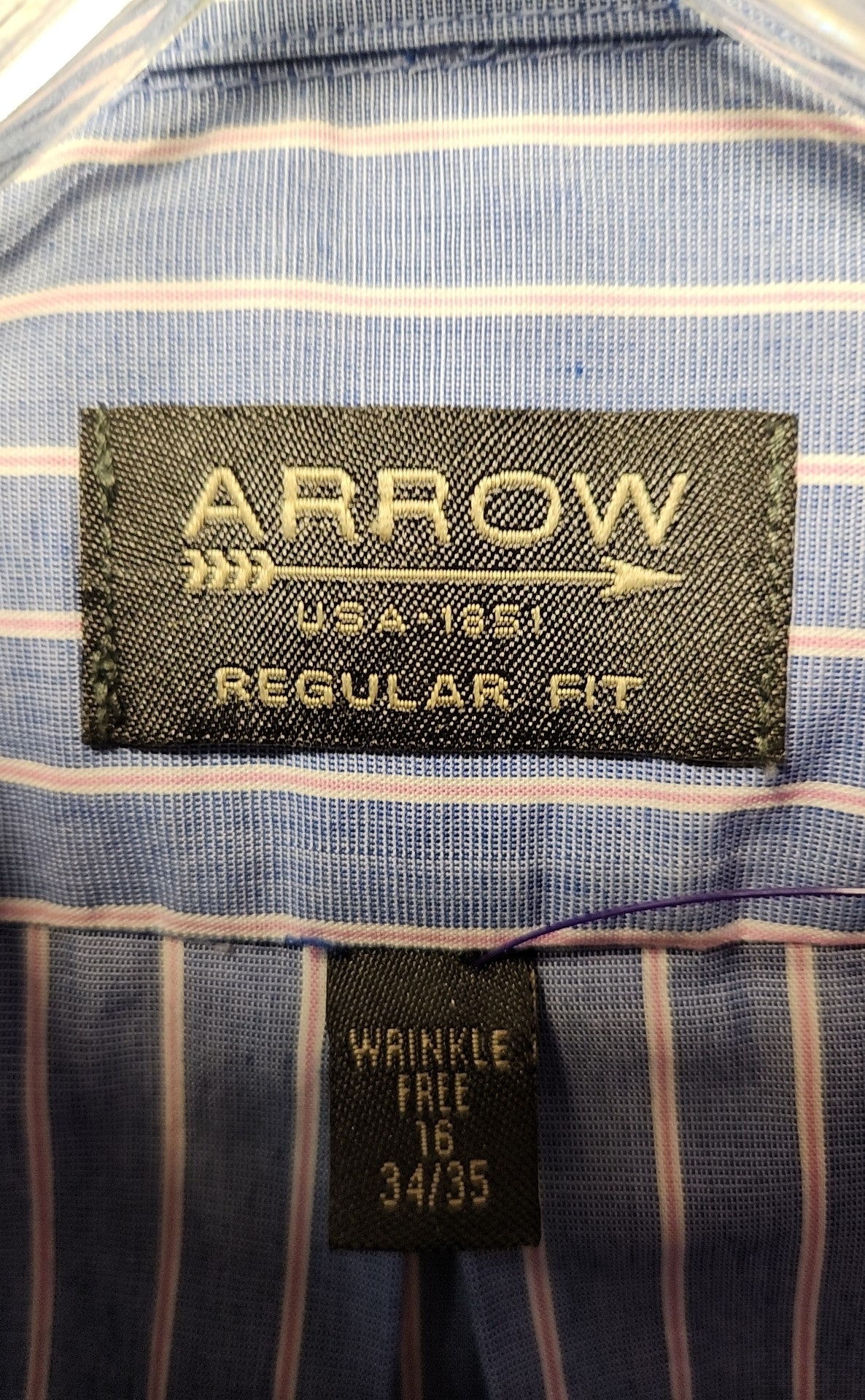 Arrow Men's Size L Blue Shirt